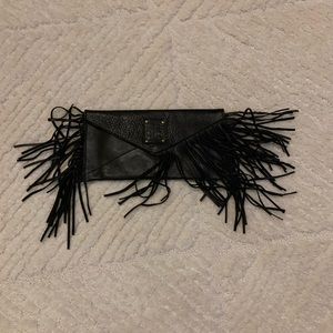 STS Leather Fringe Clutch